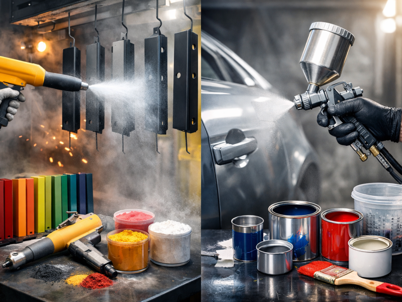 Malowanie proszkowe vs. lakierowanie mokre